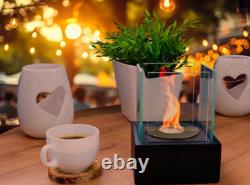 Freestanding Smart bio fireplace black structural matt