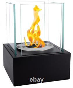 Freestanding Smart bio fireplace black structural matt