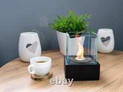 Freestanding Smart bio fireplace black structural matt