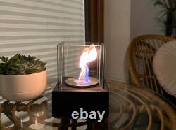 Freestanding Smart bio fireplace black structural matt