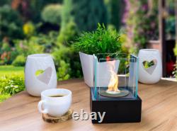 Freestanding Smart bio fireplace black structural matt