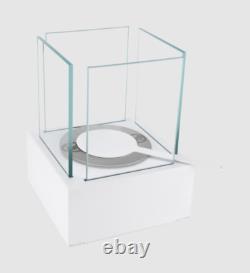 Freestanding Smart bio fireplace white structured matt