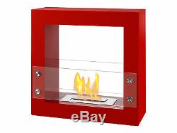 Freestanding Ventless Bio Ethanol Fireplace Tectum Mini Red Ignis