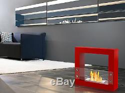 Freestanding Ventless Bio Ethanol Fireplace Tectum Mini Red Ignis