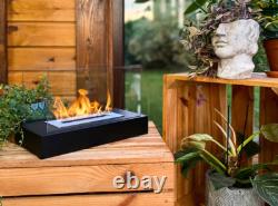 Freestanding bio fireplace Glow black structural matt