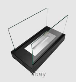 Freestanding bio fireplace Glow black structural matt