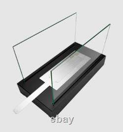 Freestanding bio fireplace Glow black structural matt