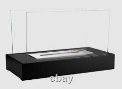 Freestanding bio fireplace Glow black structural matt