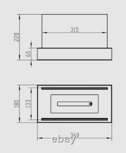 Freestanding bio fireplace Glow black structural matt