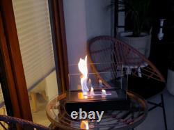 Freestanding bio fireplace Glow black structural matt