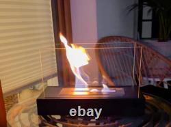 Freestanding bio fireplace Glow black structural matt