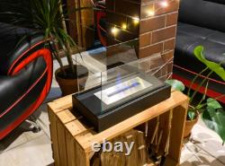 Freestanding bio fireplace Glow black structural matt