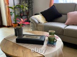 Freestanding bio fireplace Glow black structural matt