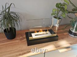 Freestanding bio fireplace Glow black structural matt