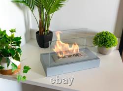 Freestanding bio fireplace Home grey structural matt
