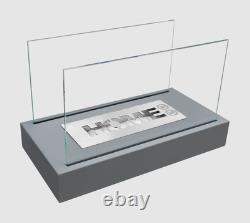 Freestanding bio fireplace Home grey structural matt