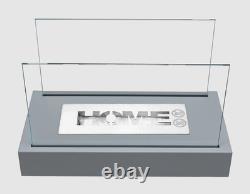 Freestanding bio fireplace Home grey structural matt