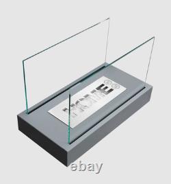 Freestanding bio fireplace Home grey structural matt