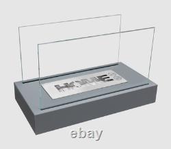 Freestanding bio fireplace Home grey structural matt
