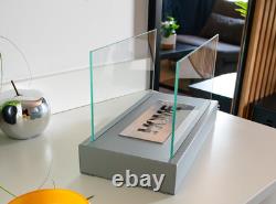 Freestanding bio fireplace Home grey structural matt