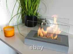 Freestanding bio fireplace Home grey structural matt