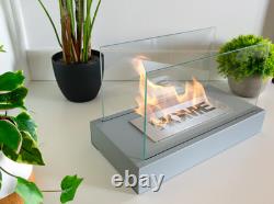 Freestanding bio fireplace Home grey structural matt