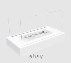 Freestanding bio fireplace Home white structural matt