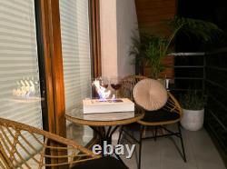 Freestanding bio fireplace Home white structural matt