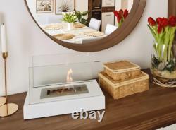 Freestanding bio fireplace Home white structural matt
