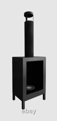 Freestanding bio fireplace Kozen black matt