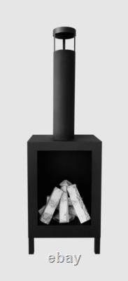Freestanding bio fireplace Kozen black matt