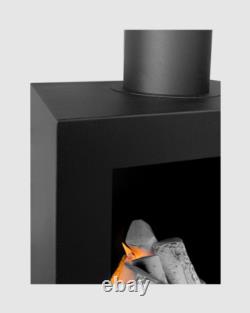 Freestanding bio fireplace Kozen black matt