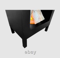 Freestanding bio fireplace Kozen black matt