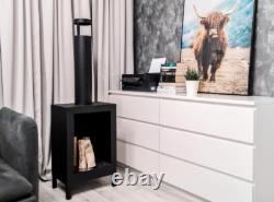 Freestanding bio fireplace Kozen black matt