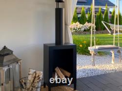 Freestanding bio fireplace Kozen black matt