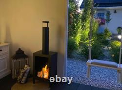 Freestanding bio fireplace Kozen black matt