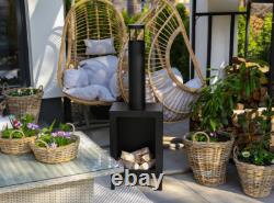 Freestanding bio fireplace Kozen black matt