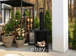 Freestanding bio fireplace Kozen black matt