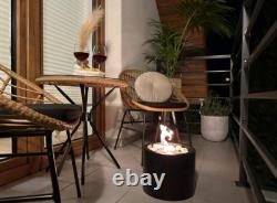 Freestanding bio-fireplace Moon Mini black matt
