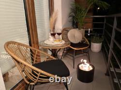 Freestanding bio-fireplace Moon Mini black matt