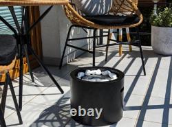 Freestanding bio-fireplace Moon Mini black matt