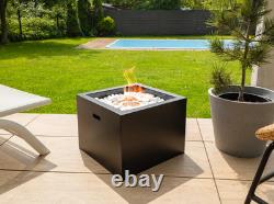 Freestanding bio-fireplace Novium, black matte, 32.5 cm x 43.5 cm