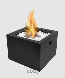 Freestanding bio-fireplace Novium, black matte, 32.5 cm x 43.5 cm