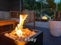 Freestanding bio-fireplace Novium, black matte, 32.5 cm x 43.5 cm