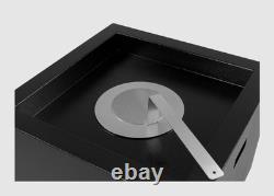 Freestanding bio-fireplace Novium, black matte, 32.5 cm x 43.5 cm