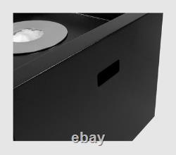 Freestanding bio-fireplace Novium, black matte, 32.5 cm x 43.5 cm