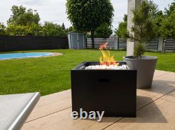 Freestanding bio-fireplace Novium, black matte, 32.5 cm x 43.5 cm