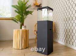 Freestanding bio fireplace PATIO black matt