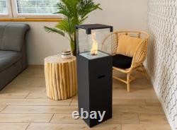 Freestanding bio fireplace PATIO black matt