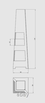 Freestanding bio fireplace Pyramid Garden black matt